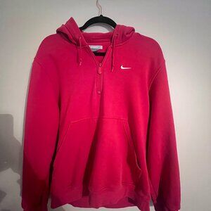 Nike red half zip